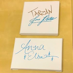 Disney Character Autograph Pin and Picture Display Canvas Set